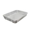 image of Omcan USA 81206 Double Roaster Pan, 24" x 18" x 4" Heavy‑Duty Aluminum, Straps and Handles, No Cover