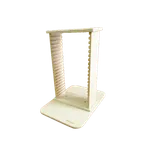 image of Omcan USA 81229 - 20-Slot Beech Plywood Display Riser, 10.8" x 15.6" x 16.9"H, 5 Tier, Natural
