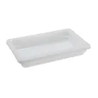 image of Omcan USA 85125 Food Storage Box, 12" x 18" x 3-1/2" H Stackable Polypropylene White, NSF