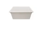 image of Omcan USA 85131 Food Storage Container, 18" x 26" x 12" Stackable Box, Polypropylene, White, NSF