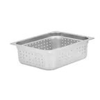 image of Omcan USA 85204 Steam Table Pan – 1/2, 10-3/8" x 12-3/4" x 4" Deep, Perforated 25‑Gauge Steel, NSF