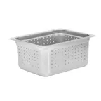 image of Omcan USA 85208 Steam Table Pan-1/2 Size, 10-3/8"x12-3/4"x6" Deep, Perforated 25-Gauge Stainless Steel NSF