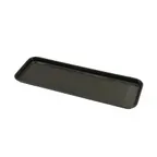 image of Omcan USA 85240 Market Tray – Rectangular Black Fiberglass Bakery Tray, 26" L x 9" W x 1" H