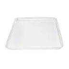 image of Omcan USA 85260 Market Tray - Rectangular 26" x 9" x 1" White Fiberglass Bakery Display Tray