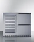 image of Summit ADRWC36 Wine Cellar Cabinet – 36" Wide, 34 Bottle Capacity, Stainless Steel, ADA Compliant