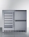 image of Summit SWCDAR36UC Wine Cellar Cabinet – 36" Wide, 34 Bottle Capacity, Dual Zone