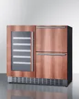 image of Summit SWCDAR36UCPNR Wine Cellar Cabinet – 36” Wide, 34 Bottle Capacity, Stainless Steel, LED