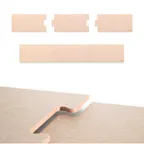 image of Epicurean 629-601001 Board, 60" x 10" x 3/8" Paper, 3 Pieces, NSF Dishwasher Heat 350°F Knife Safe