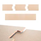 image of Epicurean 629-601201 Puzzle Board 60" x 12" x 3/8" Natural Paper 3-Piece NSF 350°F Heat Knife Safe