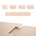 image of Epicurean 629-721001 Stock Puzzle Cutting Board, 72" x 10" x 3/8" Composite, 4‑Piece, 350°F, KnifeSafe
