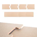 image of Epicurean 629-721201 Puzzle Board, 72" x 12" x 3/8" Composite, 4pcs, NSF, DishSafe 350°F, Knife Safe