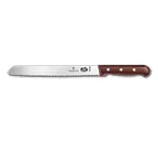 image of Victorinox 5.1630.21 Bread & Sandwich Knife, 8" Stamped Blade, Serrated Edge, Brown Wood Handle