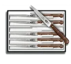 image of Victorinox 5.2000.12-X4 Steak Knife Set, 6‑Piece, 4‑1/2" Blades, Wood Handles - Set