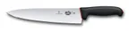 image of Victorinox 5.2003.25D Chef Knife 10" Dual‑Grip Blade, Black/Red Non‑Slip Soft Handle, NSF, 10‑11" Length