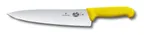 image of Victorinox 5.2008.25B Chef Knife – 10" Blade, Yellow Fibrox Handle, Steel Blade, 10"-11" Length