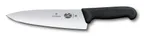 image of Victorinox 5.2061.20B Chef Knife – 8" Blade, Red Fibrox Plastic Handle, Steel Blade, Kitchen Cutlery