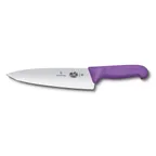 image of Victorinox 5.2065.20B Chef Knife – 8" Blade, Purple Fibrox Handle, Steel, 7"-9", Kitchen Cutlery