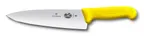 image of Victorinox 5.2068.20B Chef Knife – 8" Blade, Yellow Fibrox Handle, Steel Blade, 7"-9", Smallwares