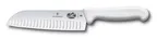 image of Victorinox 5.2527.17 Santoku Knife, 7" Blade, 1½" Handle, White Fibrox Pro Stamped, Granton Edge
