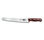 image of Victorinox 5.2930.26 Bread Sandwich Knife, 10-1/4" Serrated Blade, Brown Wood Handle, 1-1/4" Width