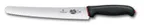 image of Victorinox 5.2933.26D Bread & Pastry Knife, 10.25" Serrated Blade, Black/Red Dual Grip Handle, NSF