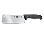 image of Victorinox 5.4003.18 Cleaver Knife, 7" x 2-1/2" Blade, 1 lb., Black Fibrox Pro Handle, NSF