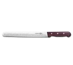 image of Victorinox 5.4220.25 Roast Beef Slicer, 10" Granton Blade, Stamped, Wood Handle, 10" Length