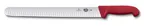 image of Victorinox 5.4721.36 Slicer Knife – 14" Wide Blade, Red Fibrox Nylon Handle, Granton Edge, NSF
