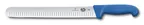 image of Victorinox 5.4722.30 Slicer Knife - 12" Blade, Granton Edge, Blue Nylon Slip-Resistant NSF
