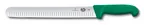 image of Victorinox 5.4724.30 Slicer Knife – 12" Blade, 1-1/4" Handle, Granton, Green Fibrox Slip‑Resistant