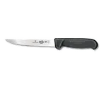 image of Victorinox 5.6003.15 Boning Knife - 6" Stiff High Carbon Steel Blade, Black Fibrox Pro Handle, NSF