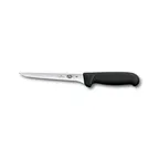 image of Victorinox 5.6403.15B Boning Knife, 6" Straight Stamped Blade, Stainless Steel, Black Fibrox Handle