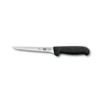 image of Victorinox 5.6413.15B Boning Knife – 6" Straight Stainless Steel Blade, Black Fibrox Handle