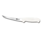 image of Victorinox 5.6607.15 Boning Knife – 6" Curved Semi-Stiff Blade, White Fibrox Handle, Steel, Stamped