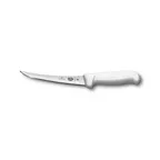 image of Victorinox 5.6607.15B Boning Knife - 6" Curved Blade, Stainless Steel, White Plastic Handle