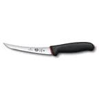 image of Victorinox 5.6663.15D Boning Knife – 6" Curved Flexible Blade, Steel, Black/Red Dual Grip, NSF