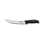 image of Victorinox 5.7203.20B Breaking Knife - Stamped 8" Stainless Steel Blade Black Fibrox Plastic Handle