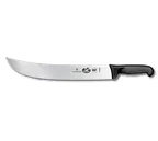 image of Victorinox 5.7303.36 Cimeter Knife – 14" Blade Black Plastic Handle, Carbon Steel Slip‑Resistant NSF