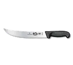 image of Victorinox 5.7308.25 Stamped Cimeter Knife – 10" Blade, Yellow Fibrox Plast. Handle, Slip‑Resist NSF