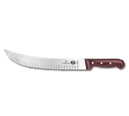 image of Victorinox 5.7320.31 Cimeter Knife - 12" Curved Granton Edge, Stamped Wood Handle, Wood Material