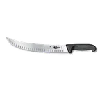 image of Victorinox 5.7323.31 Cimeter Knife – 12" Black Plastic Fibrox Handle, Steel Blade, Stamped, NSF