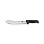 image of Victorinox 5.7403.25B - 10" Straight Blade Butcher Knife, Stamped, Black Fibrox Plastic Handle
