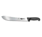 image of Victorinox 5.7403.31-X1 Butcher Knife, 12" Straight Blade, Stamped, Black Plastic Handle