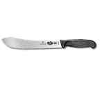 image of Victorinox 5.7408.25 Butcher Knife - 10" Blade, Yellow Fibrox Handle, Carbon Steel NSF Slip‑Resist