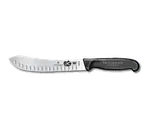 image of Victorinox 5.7423.20-X1 Butcher Knife, 8" Granton Edge Blade, Black Fibrox Handle, NSF