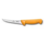 image of Victorinox 5.8405.13 Swibo Boning Knife – 5" Curved Stainless Steel Blade, Orange Plastic Handle