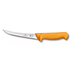 image of Victorinox 5.8405.16 Boning Knife, 6" Curved Stamped Blade, Stainless Steel, Orange Polyamide Handle