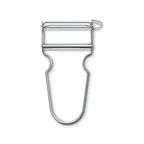 image of Victorinox 6.0912 Star Double Edge Silver Vegetable Peeler, 5" Length, Stainless Steel Blade