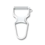 image of Victorinox 6.093 Rapid Straight Edge White Vegetable Peeler, 5" Blade, Stainless Steel Construction