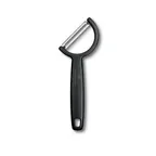 image of Victorinox 6.0950.3 Rho Straight Vegetable Peeler, 7" Length, Stainless Steel Blade, Black